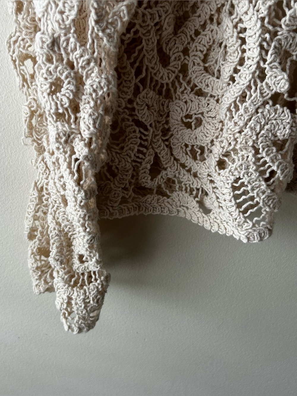 Boho Indie Maurice’s Crochet Lace Shacket Top Cream XXL - Picture 6 of 8
